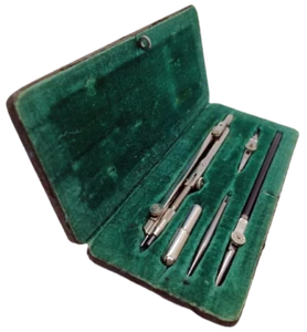 1102N DIETZGEN GERMANY VINTAGE SCHOOL COMPASS SET; Drafting Tools 1102 N - Picture 1 of 6