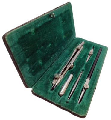 1102N DIETZGEN GERMANY VINTAGE SCHOOL COMPASS SET; Drafting Tools 1102 N - Image 1 of 4