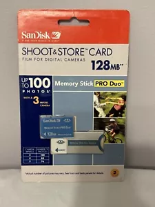 NEW SanDisk 128MB Memory Stick Pro Duo - Picture 1 of 2