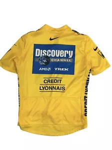 Tour De France 2005 Yellow Jersey Nike Discovery Lance Armstrong Mens L Cycling - Picture 1 of 3