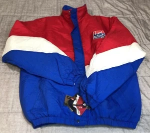 Vintage 1990s Holloway USA Basketball Jacket Red,white,& Blue Men’s XL - Picture 1 of 13