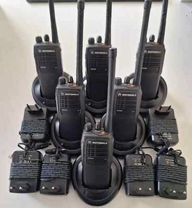 6x motorola GP340 VHF charger + antenna 136-174 100% OK don't have battery - Bild 1 von 11