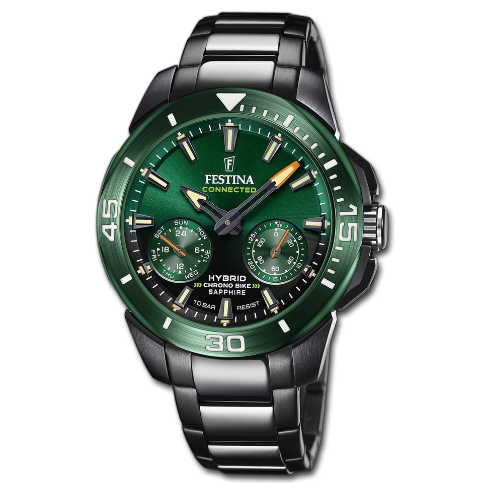 Festina Herrenuhr Edelstahl schwarz Festina Chrono Bike Armbanduhr UF20646/1