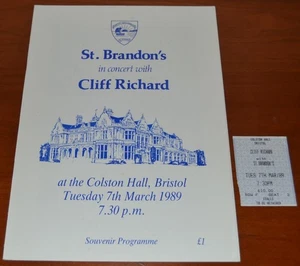 St. Brandon's In Concert With Cliff Richard Colston Hall 1989 Programme / Ticket - Picture 1 of 5
