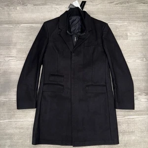 $2995 Ralph Lauren Etiqueta Negra 2 en 1 Lana Cuero Topcoat con Chaleco Polo 44R - Imagen 1 de 17