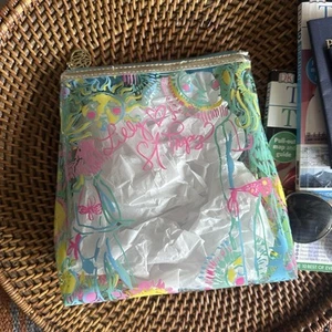 Lilly Pulitzer St. Tropez Multicolor Lemon Sun Bikini Bag Zip Pouch - Bild 1 von 7