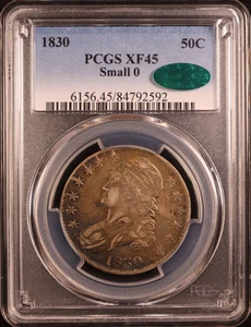 1830 Capped Bust Half Dollar "Small O" - PCGS XF45 CAC! Attractive PQ Original! - Picture 1 of 8