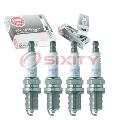 4 pcs NGK V-Power Spark Plugs for 1996-1998 BMW Z3 1.9L L4 - Engine Kit Set eb - Image 1 of 4