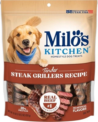 Milo's Kitchen Homestyle Dog Treats, Steak Grillers, 18 18 Ounce (Pack of 1)  - Image 1 of 4
