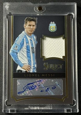 LIONEL MESSI 2015 PANINI SELECT #JA-LM JERSEY AUTO 39/46 ARGENTINA - Image 1 of 2