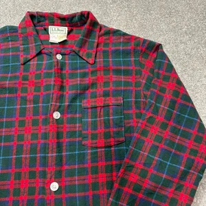 Vintage LL Bean Maine Baumwolle Flanell kariert Knopfleiste Herren groß rot grün USA - Bild 1 von 7
