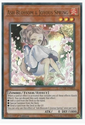 Yugioh Trading Card: Ash Blossom & Joyous Spring DUDE-EN003 Ultra Rare 1st Ed NM - Image 1 of 2
