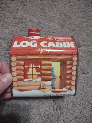 Vintage Log Cabin Syrup 100th Anniversary Tin General Foods 1887-1987 - Image 1 of 4