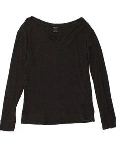 OAKLEY Womens Oversized Top Long Sleeve UK 6 XS Grey Cotton CL03 - Picture 1 of 3