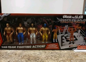 Smash And Slam Wrestle Arena mit 4 Tag Team Fighting Actionfiguren Neu in Box - Bild 1 von 11