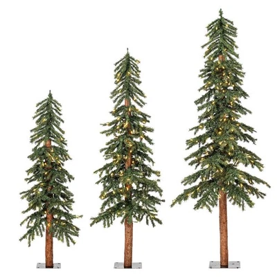 Juego de Árbol de Navidad Artificial Triple Alpino Natural Vickerman 4' 5' 6' Foto 1 de 4