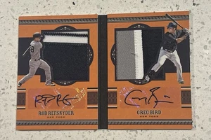 2016 Prime Cuts Rob Refsnyder Greg Bird RC Silhouettes Dual Patch Auto /10 - Picture 1 of 3