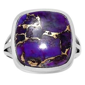 Premium Kupfer Lila Türkis 925 Sterling Silber Ring Gr.7 Schmuck R-1006 - Bild 1 von 5