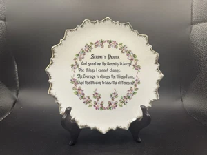 Serenity Prayer Decorative Plate Trimmed in Gold 7" - Picture 1 of 2