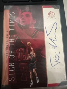 Toni Kukoc 1998-99 SP Authentic Sign Of The Times On Card Auto Bulls TK - Picture 1 of 3