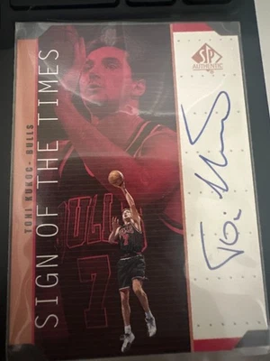 Toni Kukoc 1998-99 SP Authentic Sign Of The Times On Card Auto Bulls TK - Image 1 of 3