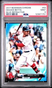Bowman Chrome 2017 - Mookie Betts/150 Blue Refractor #63 - Imagen 1 de 3