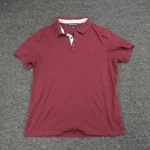 Michael Kors Poloshirt Herren Large Burgundy Maroon MK Logo Kurzarm Freizeit - Bild 1 von 8