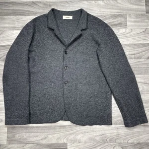 Buck Mason Felted Wool Chore Coat Mens L Blazer Jacket Cardigan Charcoal Gray - Picture 1 of 7