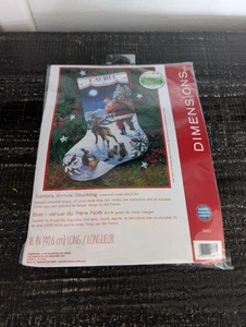 Dimensions Santa's Arrival Stocking Counted Cross Stitch Kit-16" Long 14 Count - Picture 1 of 4
