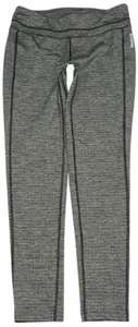 Reebok Leggings Womens (M) Black Gray Printed Pull On Active Ankle Elastic Waist - Picture 1 of 7