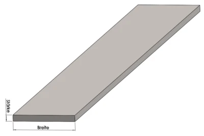 METALLWAREN-ONLINE Edelstahl VA Flachstahl - Geländer Zaun K240 Flach Platte Profil V2A Metall A2