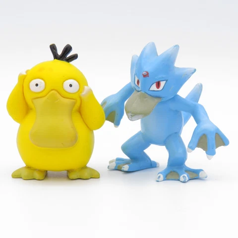 Pokemon Figure - 1998 Psyduck & Golduck Lot - Tomy MonColle 2" Anime Vtg Cover