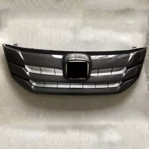 Carbon Fiber Pattern Black Grille Front Grill For Honda Crosstour 2013 2014 2015 - Foto 1 di 1