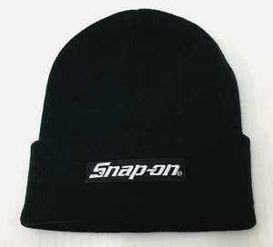 NEW Snap On Tools BLACK w/White Logo Winter Beanie Cuffed Hat/Cap NWT - Picture 1 of 3