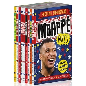 Football Superstars by Simon Mugford Soccer Game Collection Series Set 10 Books - Foto 1 di 4