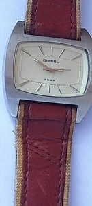 Vintage DIESEL DZ 2060 340301Herren 5 BAR Uhr Lederband Edelstahlgehäuse - Bild 1 von 16