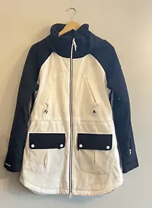BURTON W's Burton Prowess Jacket Coat BLack White Colorblock Snow Winter SKi M - Picture 1 of 7