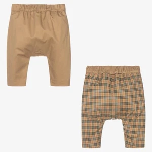 Burberry Beige Baby Toddler Trousers Pants Reversible Check Print Size 18 Months - Picture 1 of 1