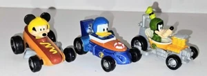 DISNEY MICKEY & THE ROADSTERS DIE-CAST PLASTIC RACER CARS DONALD GOOFY MICKEY - Picture 1 of 2