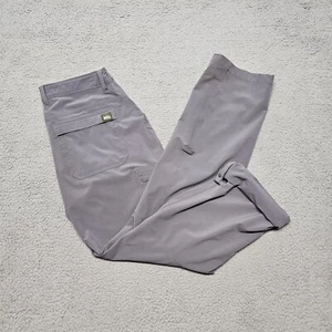 Rei Cargo Pants Women 10 Gray Roll Tab Convertible Hiking Climbing Flat Front - Picture 1 of 24