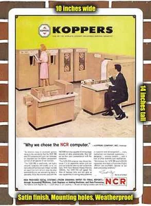 Metal Sign - 1962 NCR Mainframe Computers- 10x14 inches - Picture 1 of 1