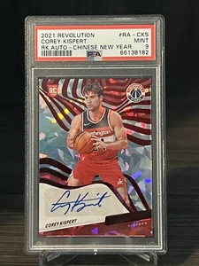 2021 Revolution COREY KISPERT RC AUTO /24 Chinese New Year Red Cracked Ice PSA 9 - Picture 1 of 2