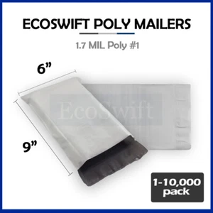 1-10000 Buste 6 x 8 "EcoSwift" Poly Mailers Buste Plastica Spedizione 1,70 MIL - Foto 1 di 5