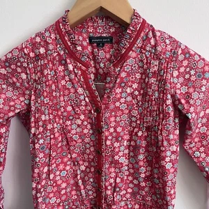Pumpkin Patch L/S Floral Button Down Blouse Girls Sz 8 - Picture 1 of 9