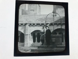 UNIDENTIFIED CHUCH WELL & MEN - Original Magic Lantern 3.25 Inch SLIDE - Picture 1 of 1