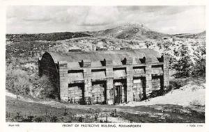 Postal RPPC Frente de Edificio Protector Perranporth Inglaterra Reino Unido Raphael Tuck - Imagen 1 de 2