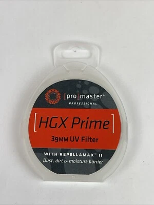 Promaster #6662 HGX Prime UV Filter 39mm w/Repellamax New In Box - Image 1 of 4