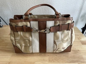 COACH Signature Collection Khaki Leather Purse - Picture 1 of 8