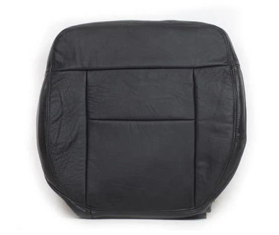 04-08 Ford F150 XLT Lariat SPORT FX4 FX2 -Cubierta de asiento de cuero inferior del conductor NEGRA Foto 1 de 3