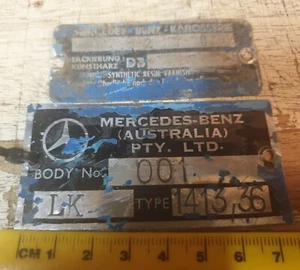 Old MERCEDES BENZ TRUCK Australian Badges Body No. 1 ! - Picture 1 of 2